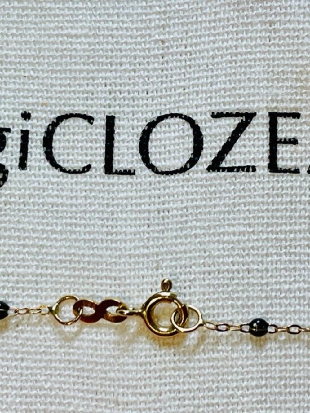 Gigi Clozeau Gigi Supreme Quartz 3 Diamond 18K Gold Necklace 17.7” - Picture 10 of 11